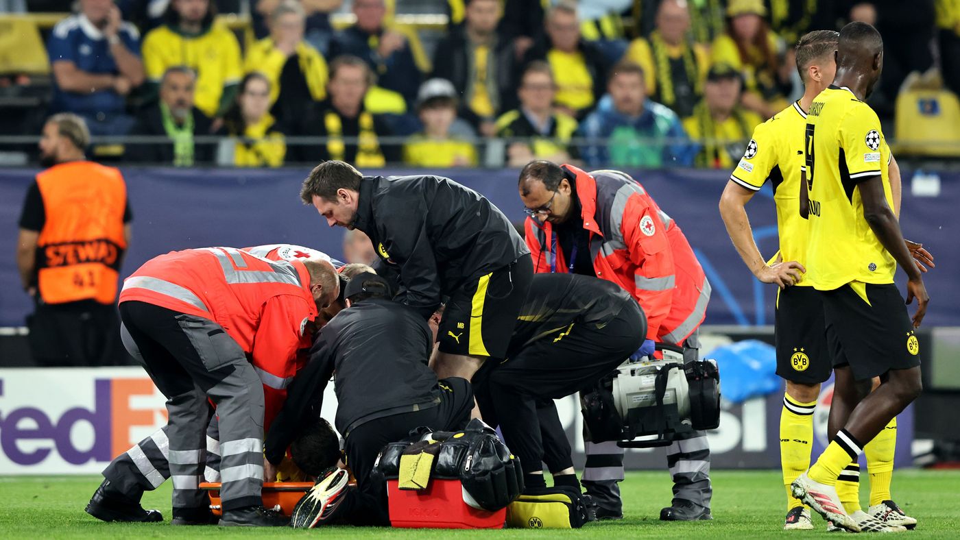 Borussia Dortmund Winger Karetsas Hospitalized After Sudden Collapse During Champions League Match