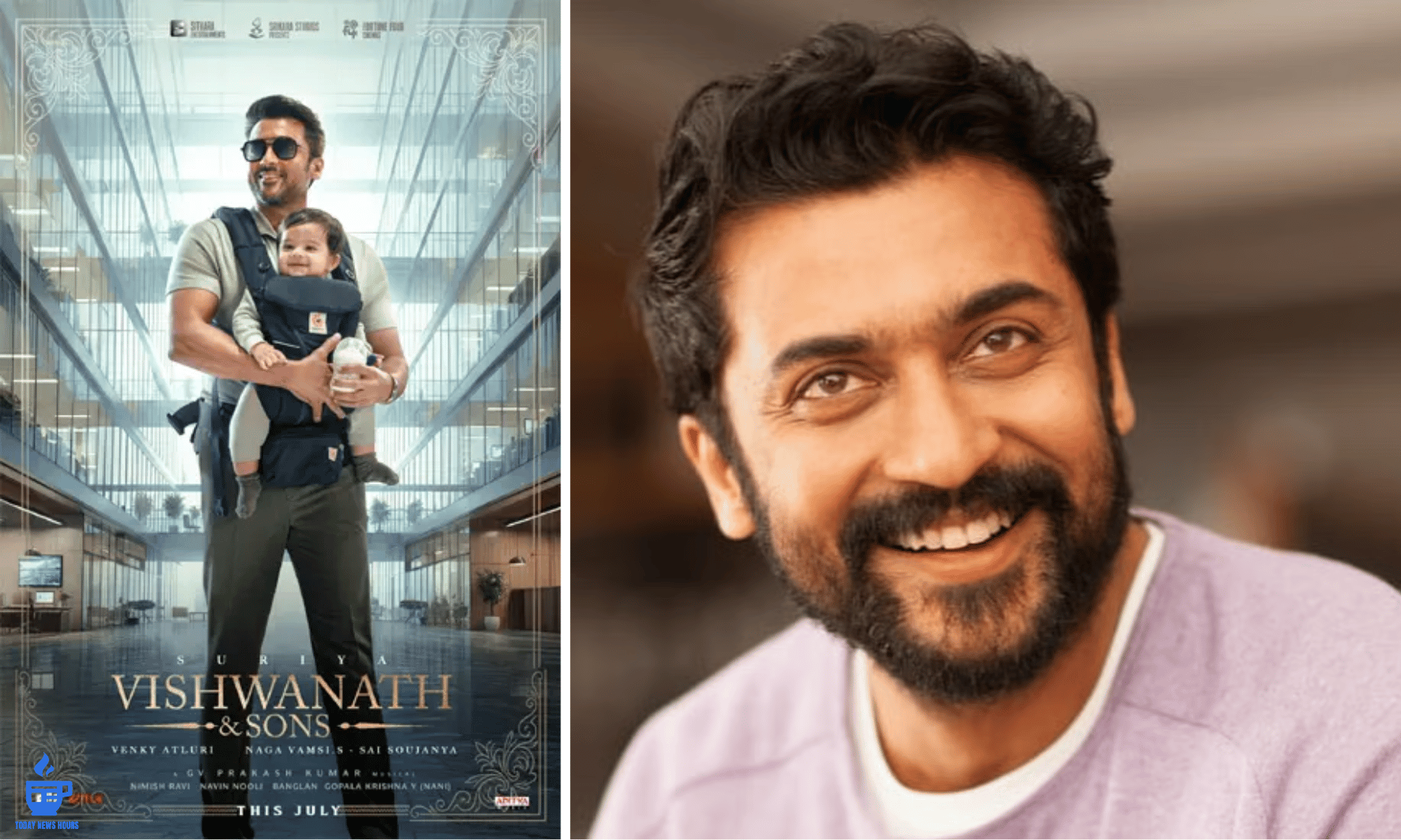 Suriya Revealed with Baby in First Look of ‘Vishwanath and Sons’; Release Date Announced