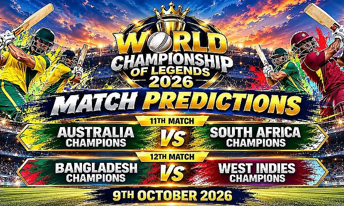 Dubai Hosts Australia vs South Africa and Bangladesh vs West Indies in World Championship of Legends 2026