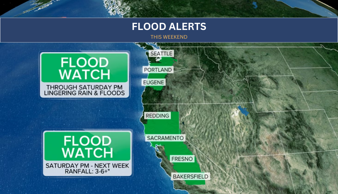 West Coast Faces Relentless Storms as Christmas Week Approaches, Flood Warnings in Effect