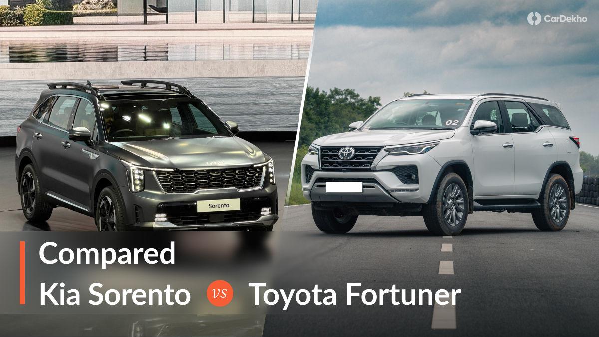 Kia Sorento And Toyota Fortuner Face Off: Contrasting Philosophies In The SUV Segment