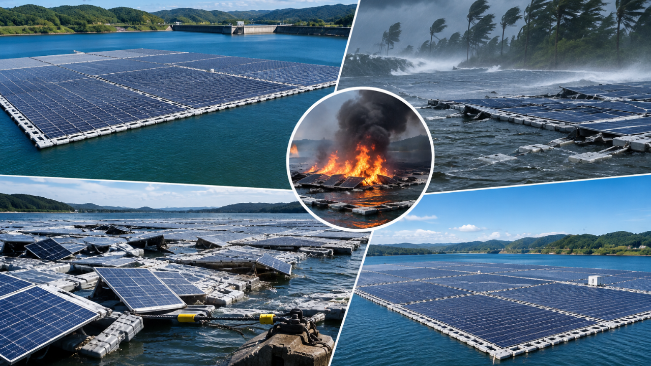 Typhoon Faxai Tears Apart Japan's Largest Floating Solar Plant Months After Launch, Prompting Redesign