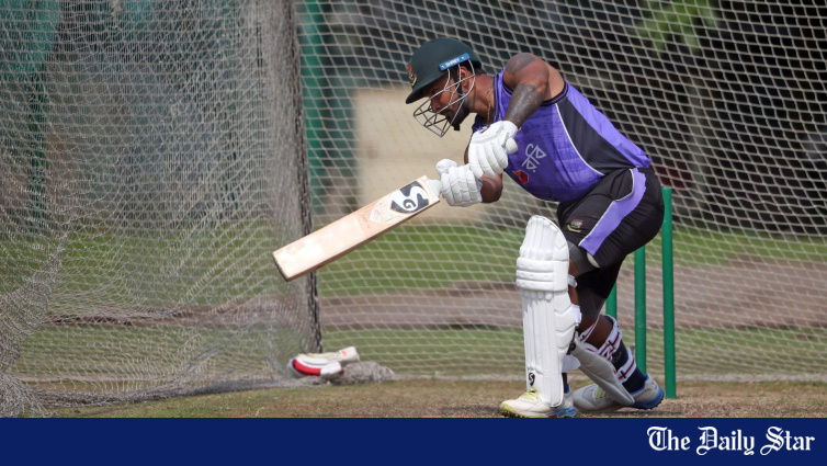 Litton Das Shows No Signs of Discomfort in Mirpur Net Session