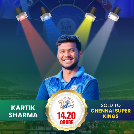 Kartik Sharma CSK 14.2 Crore