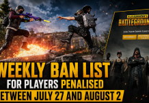 PUBG Announces Weekly Ban List for Players Penalised Between July 27 and August 2 PUBG Announces Weekly Ban List for Players Penalised Between July 27 and August 2
